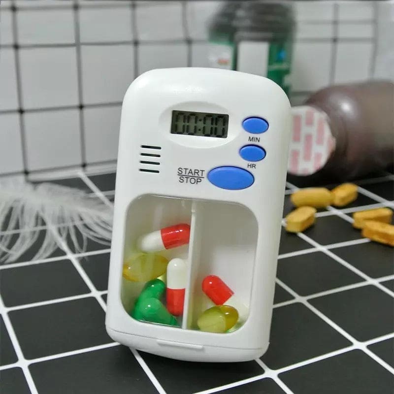 Mini Portable Pill Reminder Drug Alarm Timer Electronic Box, Mini Portable Pill Case, Medication Organizer Alarm Case, Portable Electronic Pill Reminder, Smart Pill Dispenser, 2 Grid Pill Box Mini Portable Pill Reminder Drug Alarm Timer Electronic Box, Mini Portable Pill Case, Medication Organizer Alarm Case, Portable Electronic Pill Reminder, Smart Pill Dispenser, 2 Grid Pill Box